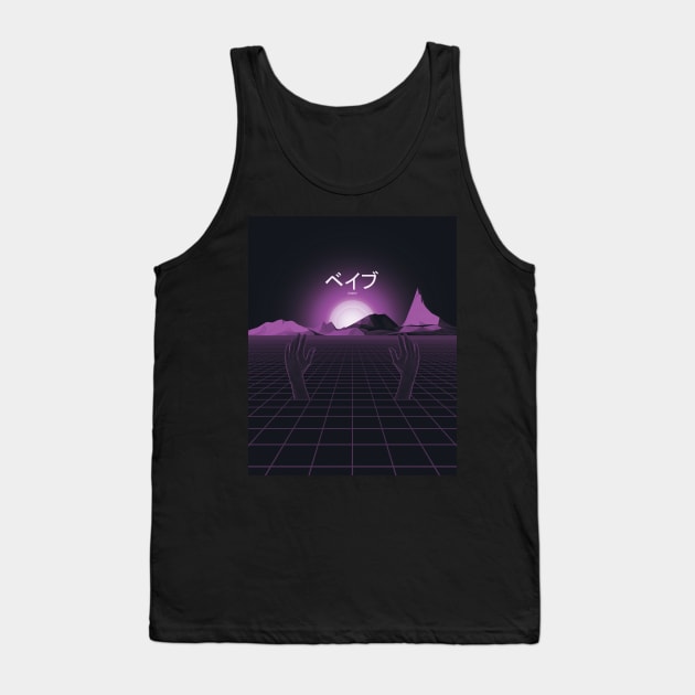 Vaporwave Synthwave Retrowave - REACH Tank Top by XOXOX